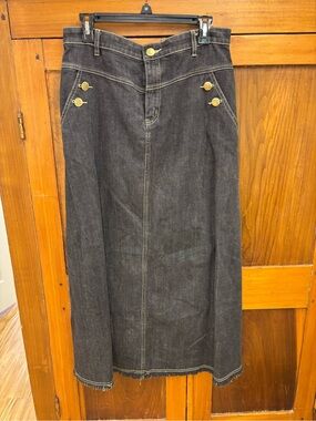 Y2K Style J Denim Maxi Skirt – Size 32